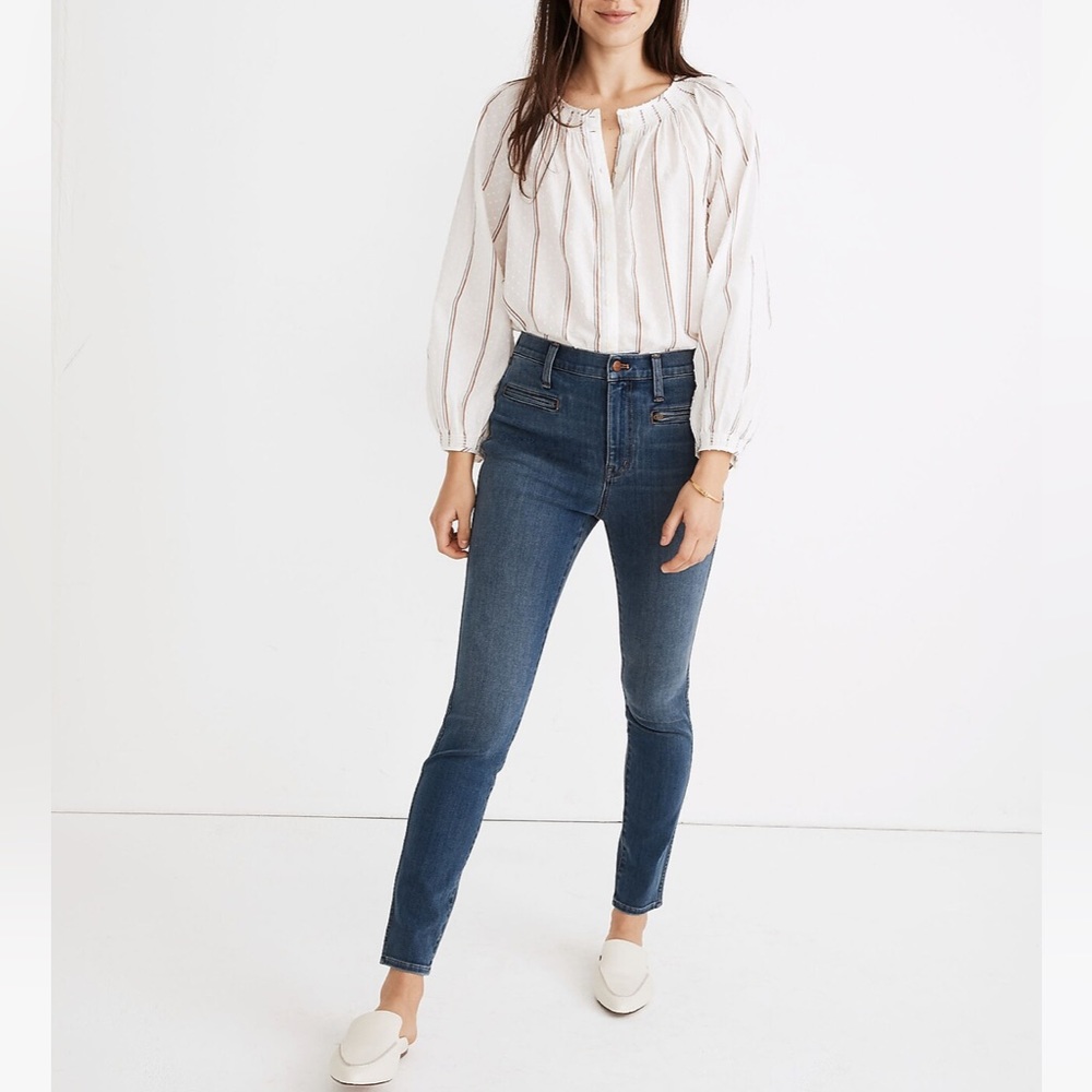 MADEWELL 10" High-Rise Roadtripper Jeggings in Ellerby Wash: Zip Pocket Edition